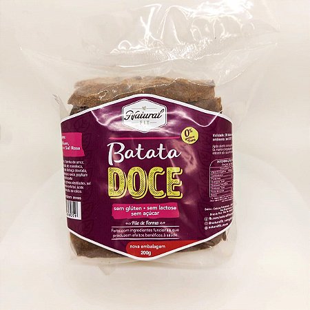 Pão de Batata Doce Sem Glúten e Sem Lactose POCKET 200g