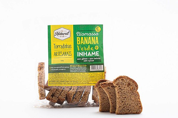 Torradinha Artesanal de Biomassa de Banana Verde e Inhame Sem Glúten e Lactose 100g