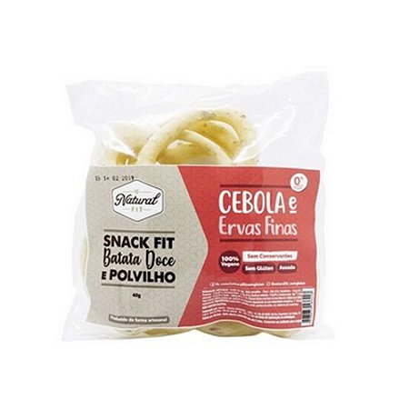 Snack Fit Batata Doce e Polvilho – Cebola e Ervas Finas Vegano Sem Glúten 40g