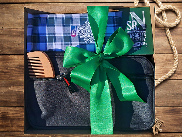 Box Visor Nécessaire Masculina, Sabonete barba e corpo