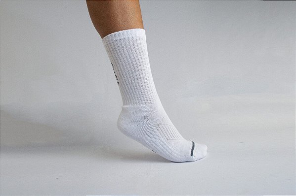 Meia De Tenis Vistho - Tam 39/43 - Branco / Estanho