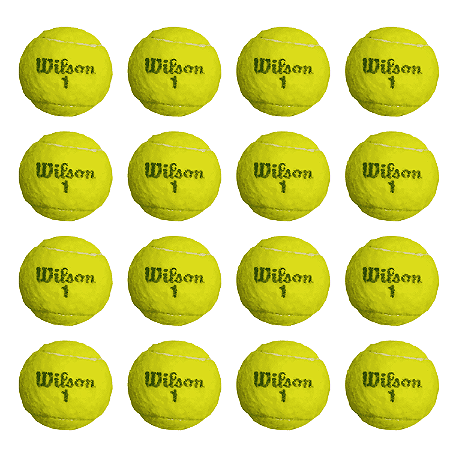 16 Bolas de Tênis Repressurizadas para Treino de Tênis - WIlson Roland Garros - Compre 16, leve 18