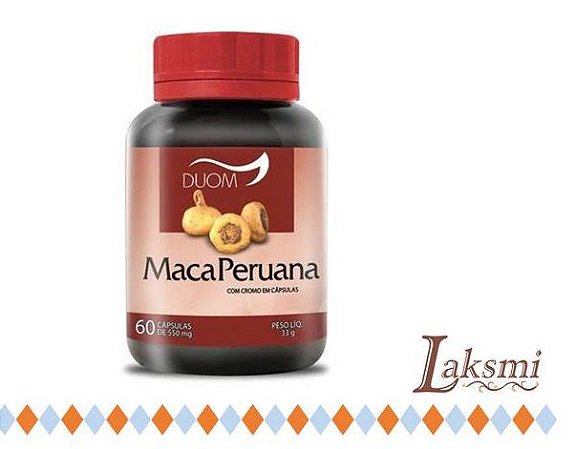 Maca Peruana 550 mg - Contém 60 caps