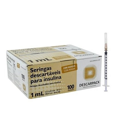 SERINGA DESC. 01ML AG. 13X4,5 C/100
