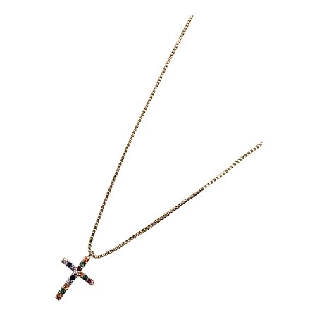 Colar crucifixo pequena colors