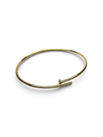 Colar choker aro prego com fecho aço dourado
