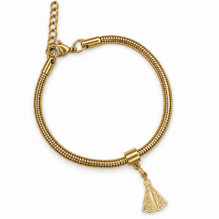 Pulseira berloque nossa senhora dourado