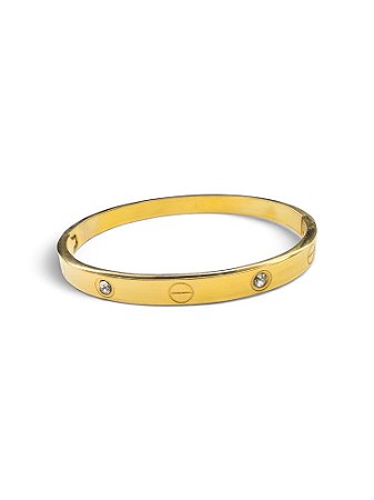 Bracelete pulseira  inspiração zircônia dourado