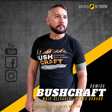 Camiseta Bushcraft - Mais Selvagem, Menos Urbano (Preta)