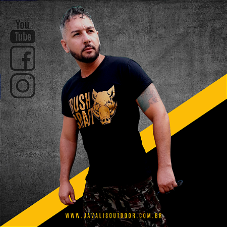 Camiseta Javali Dourado - Guerreiros Bushcraft