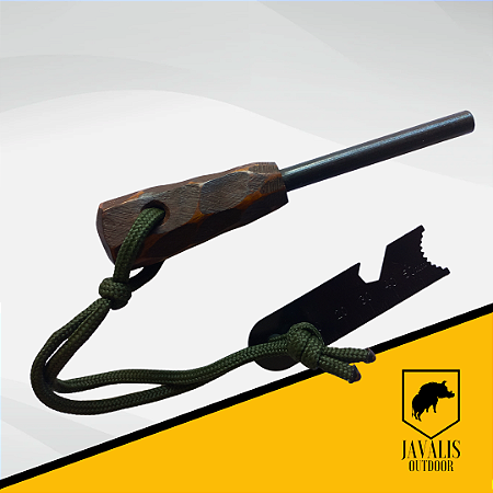 Pederneira com Cabo de Madeira e Riscador