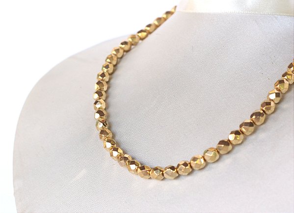 Colar uma volta de cristal chocker