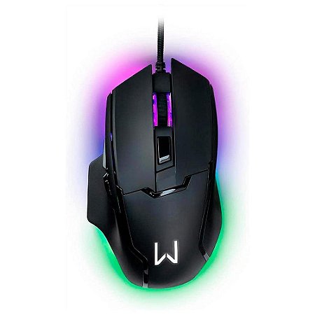 Mouse Gamer Warrior Gunter 6400dpi Rgb Rainbow Usb mo297 6 botões Programaveis