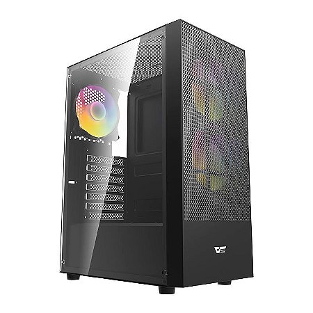 Gabinete Gamer Aigo A290 Mesh c/ 3 fans rgb Lateral Vidro Psu Cover