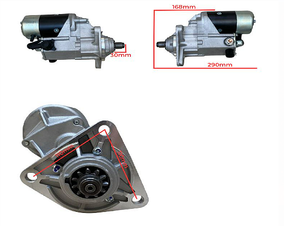 MOTOR DE PARTIDA/ARRANQUE 11 DENTES 24V 4.5KW MOTOR ISUZU 6BG1