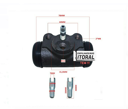 CILINDRO DE FREIO DA RODA EMPILHADEIRA TOYOTA 7-8FG20-30-TCM FG/D20-25T6/C6 /T3/C3/T4