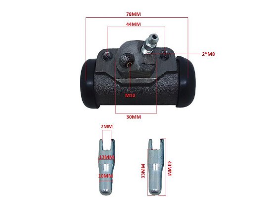 CILINDRO DE FREIO DA RODA ESQUERDO EMP. 2,0-2,5T CHINESA HANGCHA XC XD4 2,0-3,5T-TCM T6/N5/Z5-TOYOTA 6FG/D / STILL CLX R