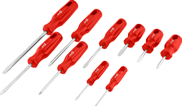 Jogo de chaves de fenda/phillips com 10 peças, NOVE54