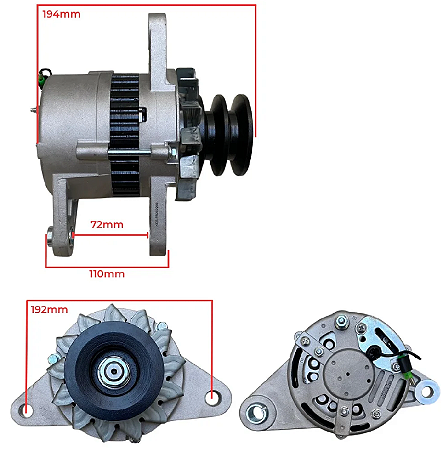 ALTERNADOR MOTOR ISUZU 6BG1 24V POLIA DUPLA