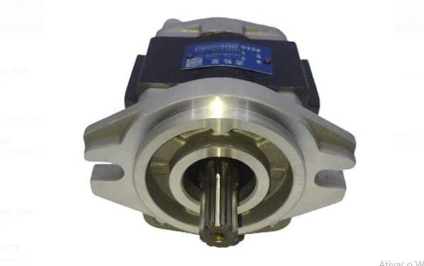 BOMBA HIDRAULICA EMPILHADEIRA HANGCHA MOTOR NISSAN 10 ESTRIAS ENTRADA LATERAL SAIDA TRASEIRA