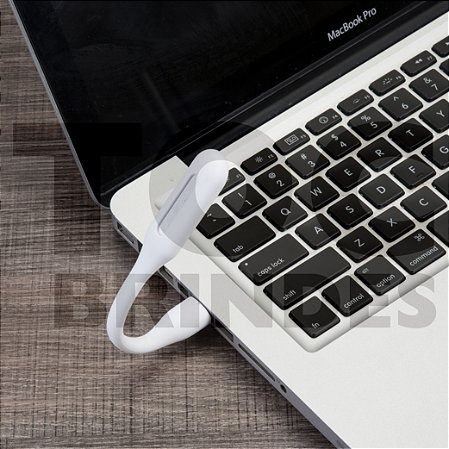Luminária LED, conexão USB, cabo flexível, emborrachado