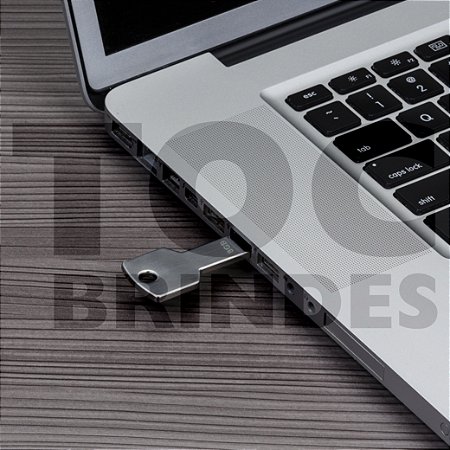 Pen drive em aço, formato de chave, com furo para argola, com armazenamento de 4GB, 8GB, 16GB ou 32GB (1)