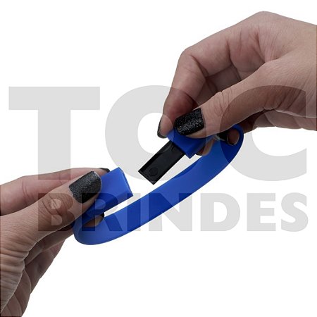 Pen drive pulseira em silicone, com armazenamento de 4GB, 8GB, 16GB ou 32GB