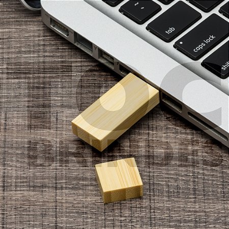Pen drive em bambu, ecológico, tampinha com imã, com armazenamento de 4GB, 8GB, 16GB ou 32GB