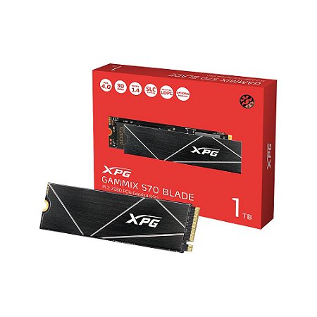 SSD XPG - Gammix S70 Blade 1TB - M.2 NVMe, PCIe Gen4x4, Compativel com PS5