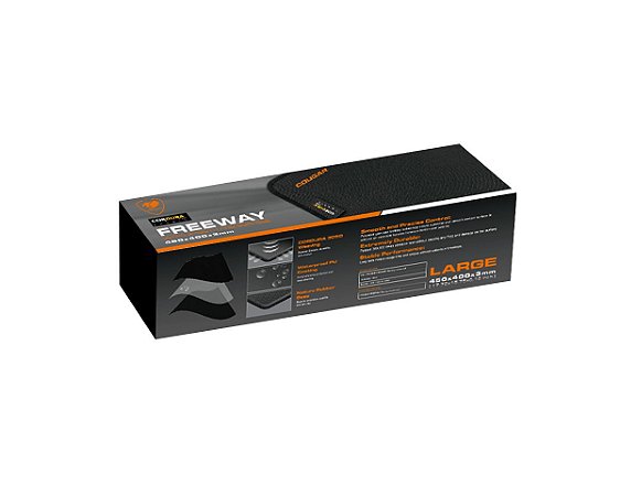 Mousepad gamer Cougar - Freeway-L - Tecido Cordura, 450x400x3mm