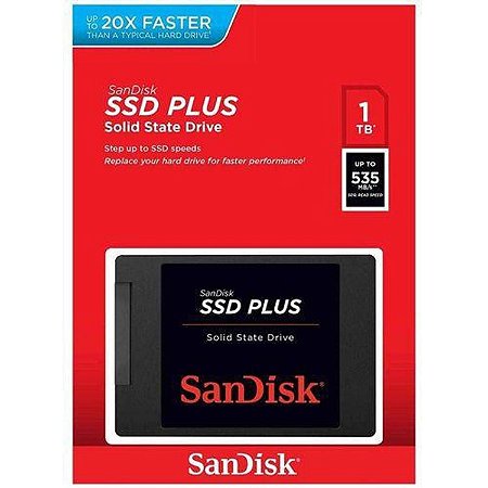 SSD Sandisk - PLUS 1TB - SATA3, 6Gbps