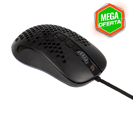 Mouse gamer APlus Tech - Pyro - RGB, 12k DPI, Cabo paracord