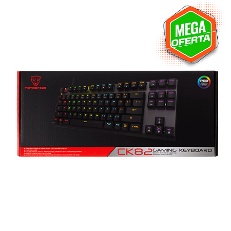 Teclado gamer Motospeed - CK82 - RGB, Switch red