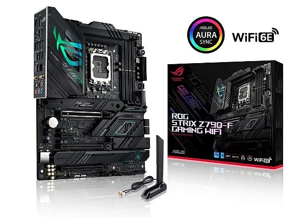 Placa mãe Asus - ROG Strix Z790-F Gaming WiFi - LGA1700, DDR5, RGB, WiFi6E, M.2, PCIe 5.0