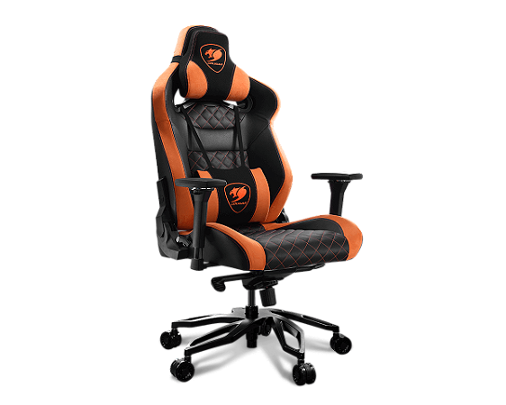 Cadeira gamer Cougar - ARMOR TITAN PRO - Pistão Classe 4, suporte até 160kg, Couro PVC Premium, Estrutura em Aço - Frete sob consulta