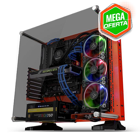 Gabinete Thermaltake - Core P3 TG Red Edition Window - ATX, Vidro Temperado