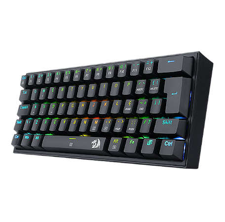 Teclado gamer Redragon - Fizz Black - RGB, Switch Blue