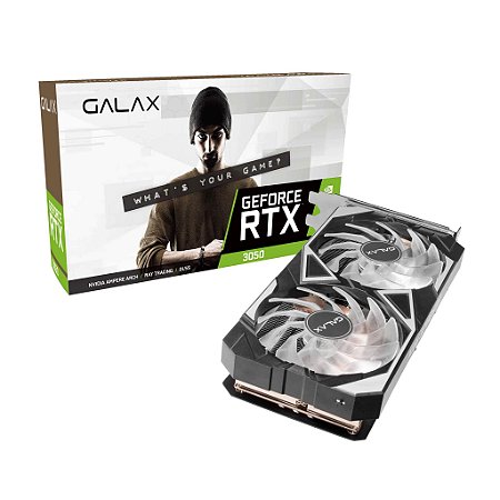 Placa de video Galax - GeForce RTX 3050 EX - RGB, 8GB, GDDR6, PCIe 4.0, RayTracing, DLSS, 128Bit