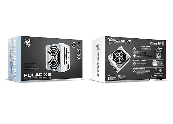 Fonte Cougar - POLAR X2 1200W - 80Plus Platinum, Cybenetics Platinum,  PFC Ativo, Full Modular, Conector 12VHPWR