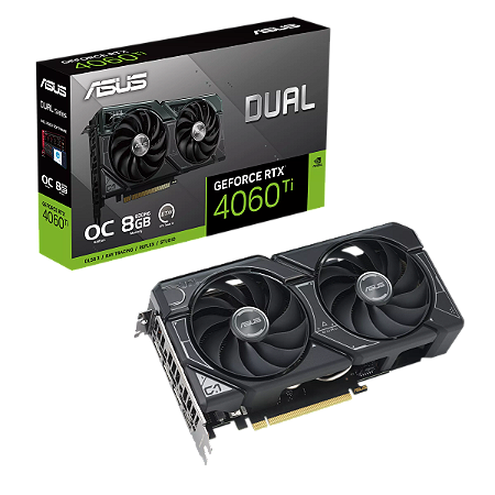 Placa de Vídeo ASUS - GeForce RTX 4060 Ti OC Dual - 8GB, GDDR6, RayTracing, DLSS3, PCIe 4.0, 128Bit