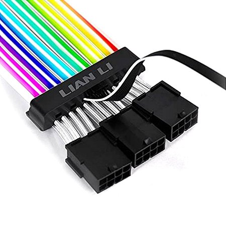 Cabo extensor Lian Li - Strimer Plus V2 Triple 8 Pin - ARGB, Compatível com L-Connect 3, Conectores PCIe para placa de video