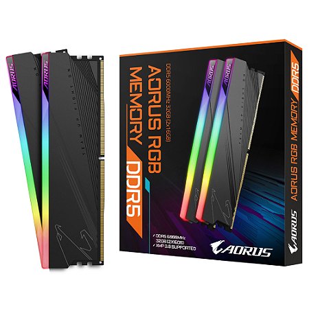 Memoria RAM Gigabyte  - AORUS RGB Memory - RGB, 32GB (2x16GB), DDR5, 6000MHz, CL40