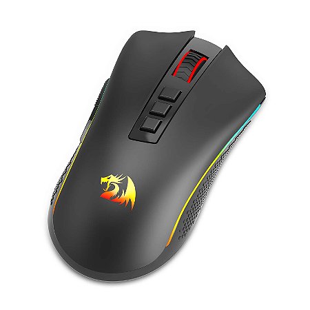 Mouse gamer Redragon - Cobra Pro - RGB, Sem-fio, Cabo Paracord, Sensor PMW3335, 16k DPi, 1000Hz