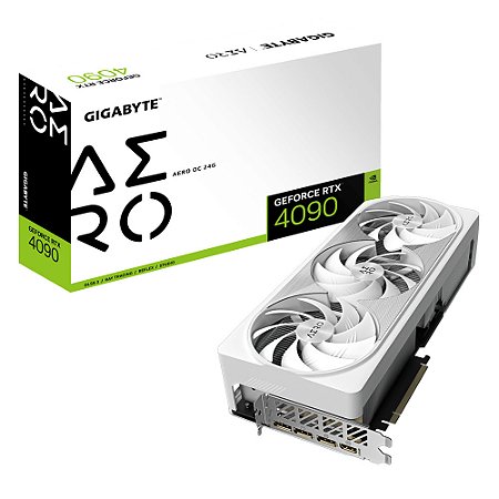 Placa de Video Gigabyte - GeForce RTX 4090 AERO OC - 24Gb, RGB, GDDR6X, PCIe 4.0, RayTracing, DLSS, 384Bit