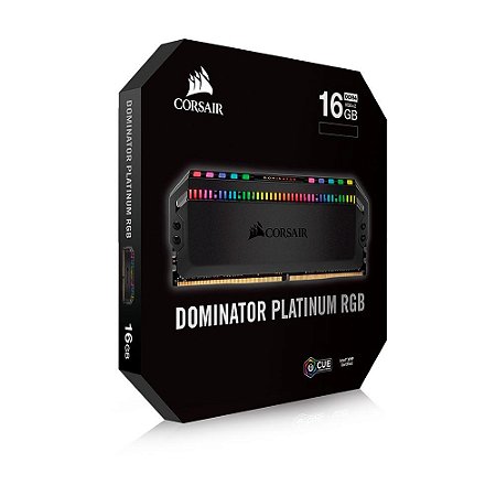 Memória RAM Corsair - Dominator Platinum RGB - 2x32GB, DDR4, 3200MHz, RGB, CL16