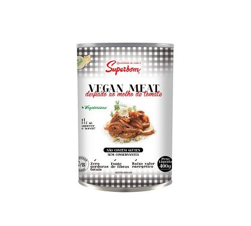 Vegan Meat ao Molho de Tomate Desfiado 400g - Superbom