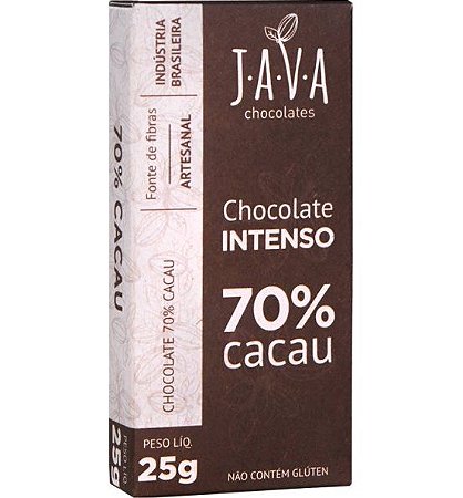 Chocolate 70% Cacau Intenso 25g  -  Java