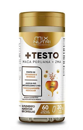 Testo + Maca Peruana + Zma 30G 60 Caps - Mix Nutri