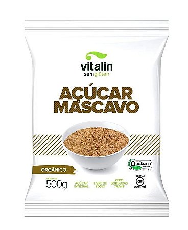 Açúcar mascavo orgânico 500g - Vitalin