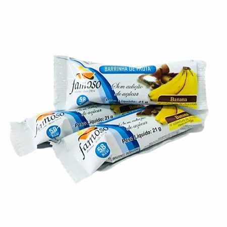 Barrinha de banana c/chocolate Famoso 21g